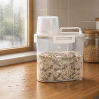 Airtight Grain Container Large Capacity Airtight Rice Container Clear Body Dry Goods Storage for Kitchen, Pantry