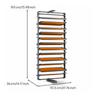Rotating Shoe Rack Height Adjustable 360 Degree Shoe Organizer Space-Saving Closet Furniture for Homeowners, Adults, Entryway, Dressing Room, Bedroom