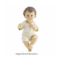 Christmas Doll Figurine Compact Holiday Decor Decorative