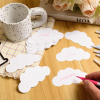 Blank Cloud Decoration Cards for Bulletin Boards, DIY Coloring Party Supplies, 100-Pack