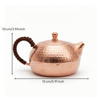 Hammered Copper Kettle Traditional Copper Tea Kettle Compact for Collectors