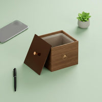 Desktop Trash Can with Lid Stylish Design Mini Desk Trash Can Office Accessory for Vanity