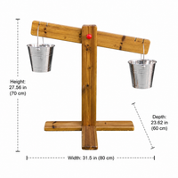 Wooden Balance Scale, Childrens Play Scale 80x60x70cm, Nursery Balance Scale for Preschool Sand & Water Messy Play