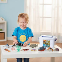 Realistic Ocean Creature Figures Educational Marine Life Toy Set Solid Plastic