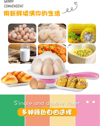 Mini Electric Egg Cooker with Non-Stick Coating, 350W, 220V
