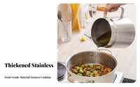 Stainless Steel Oil Strainer Pot Large Capacity Strain Can Meat Pan Drippings Container with Strainer