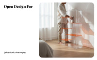 Clear Multi-Tier Stand Transparent Design Display Shelf Openroom arrangementSaving for Collectors, Homeowners, Study