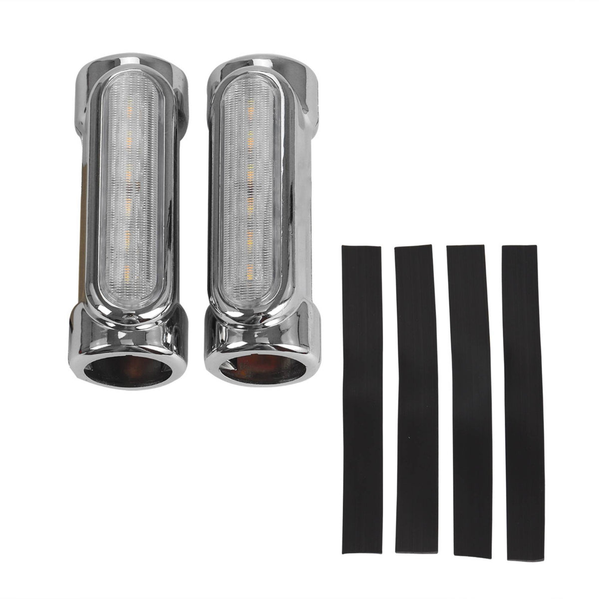 Chrome LED Guard Bar Light Long-Lasting Motorcycle LED Light with Mounting Strips Lightweight Crash Bar Lights Auxiliary