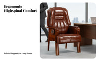 Reclining Computer Chair Managerial Decompresssign Rotating Seat Highspine-Supporting Thick Padding for Managerials