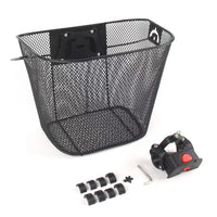 Vintage Quick-Release Front Bike Basket, Metal Mesh, Portable and Detachable