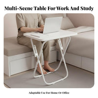 Foldable Computer Desk Space-Saving Portable Table Lightweight for Small Areas