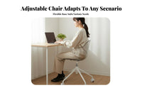 Clear Armless caster Chair Space-Saving Office Furniture spine Support for Women