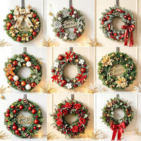 Christmas Wreath Door Hanging Decoration, Simulated Flower Wreath, PVC, 35cm