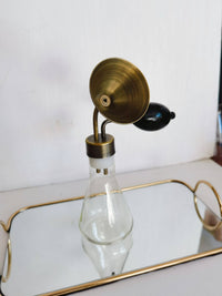 Glass Aroma Bottle with Vintage Metal Funnel for Coffee Beans and Essential Oils