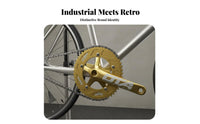 Single Speed Crankset Lightweight Fixed Gear Crankset CNC Machined Aluminum Alloy Chainring Set for Cyclists, Downtown Commuting, Road Biking