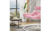 Cushioned Hanging Egg Chair with Stand Indoor Egg Chair with Stand Bedroom Furniture Cushy for Reading Nook