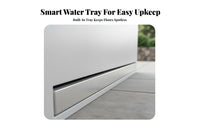 Anti-Rust Outdoor Planter with Drainage Tray Weather Resistant Heavy-Duty Outdoor Planter Long-Lasting Finish Galvanized Steel Flower Box for Apartment Dwellers, DIY Decorators, Balcony, Rooftop, Courtyard, Garden