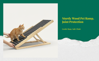 Foldable wooden pet stairs, non-slip