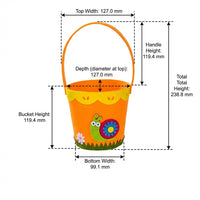 Textile Easter Basket DIY Bunny Treat Bag Storage Baskets Baskets Kids With Handle Easter Egg Search Bucket for Young Children, Party Planners