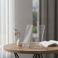 Book Stand with Upright Panels Flat Acrylic Book Stand Multi-Purpose for Readers