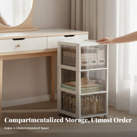 Rolling Makeup Trolley With Drawers Cosmetic Organizer particle-proofresistant Top for Women