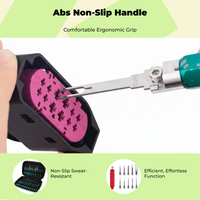 Terminal Pin Removal Tool Kit, 27-Piece Universal Automotive Wire Harness Connector Release, Non-Slip Handle, Sturdy Construction
