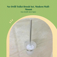 Brushed gold toilet brush, dense bristles