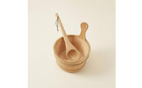 Sauna Pail and Ladle Set Hanging Cord Bath Accessory Handmade for Bathhouse