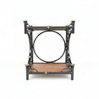 Bamboo Display Rack Antique-Influenced Tea Table Rack Open-Frame Tea Organizer for Collectors