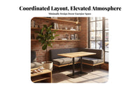 Cafe Booth and Table Combo Business Grade Restaurant Furniture Modern Design Sturdy Construction for Tea House, Bakery, Eatery
