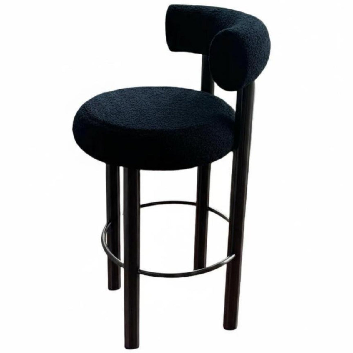 Kitchen Island Stool Luxury Design Pedestal High Stool with Supportrest Modern Design Padded Seat for Bar Owners, Adults