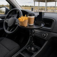 Car-Mounted Tray Black Car Cup Holder Tray