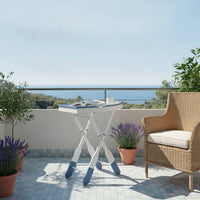 Distressed Folding Table Space-Saving Folding Side Table Foldable for Entryway
