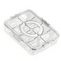 8-Compartment Food Box Clear Divided Food Storage Container Sturdy for Kitchen