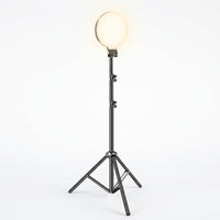 Fill Light for Professional Home Studio Use, Dimmable Three-Color for Photography and Video, Round LED with Tripod for Photographer