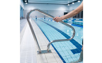 Swimming Pool Handrail with Base Plate Stainless Steel Swimming Pool Handrail Floor-Mounted Hardware for Swimmers, Elderly