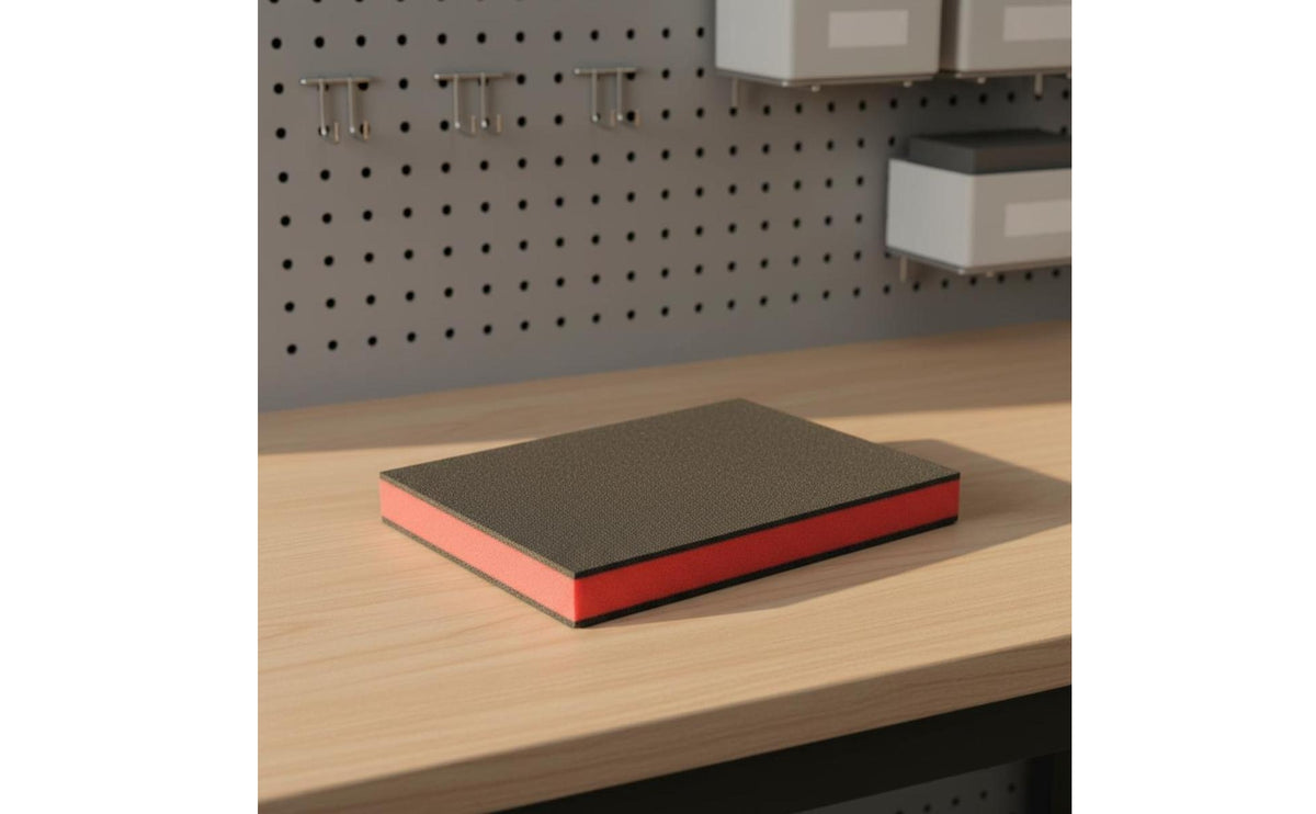 Foam Insert Black-and-Red Layered Foam Insert Textured Storage Padding