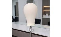 Pinnable Canvas Mannequin Head Flat-Base Canvas Block Head Professional Long-Lasting for Hair Stylists, Cosmetology Students