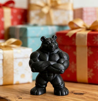 Nordic Style Muscle Bear Figurine Desk Decor