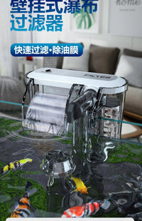 金利佳鱼缸静音壁挂式瀑布三合一过滤器小型水泵循环系统净水设备