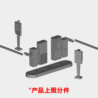 1/64 停车场收费系统模型 产品拆件 素模 比例车库 车库配件