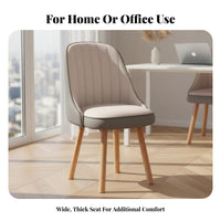 Upholstered Task Chair Ergonomic Upholstered Makeup Seat Easy Assembly for Teens