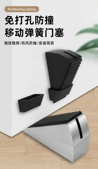 304不锈钢门塞加高防风门阻防撞器门挡阻门器门顶免打孔弹簧门挡