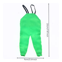 Doll Overalls Fitted Doll Dungarees with Elastic Straps Miniature Rain Pants Outdoor Rain Outfit Lightweight for Hobbyists, BJD
