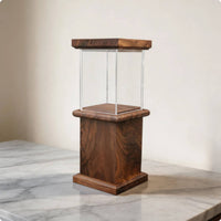 Dustproof Model Showcase Built-in Light Collectible Display Box for Cabinet