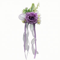Wedding Car Flower Decorations Artificial Rearview Mirror Flowers Layered