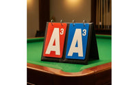 Spiral Binding Guandan Score Board Red and Blue Cards Flip Score Board Large White Letters Manual Flip Scoreboard Black Cover for Match Play