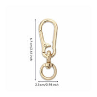 Zinc Alloy Figure 8 Carabiner Keychain Coil Loaded Swivel Snap Hook Key Key Holder Electroplated Finish Metal Belt Loop Key Holder for Men, Car