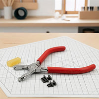 Leather Punching Plier Clamp-Style Leather Punching Tool with Replaceable Head Pliers Hand-Operated Heavy Duty
