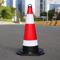 Red and White Color Cone, Triangle Cone, Construction Site, Parking Lot, Traffic Item 1 Piece